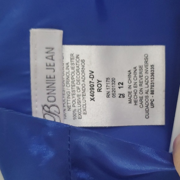 Royal Blue Party Dress- sz12, Bonnie Jean - Picture 5 of 6